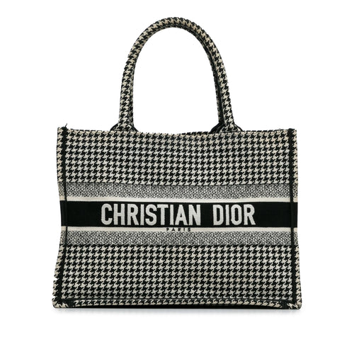 Dior Medium Houndstooth Book Tote (SHG-pPdPtp)