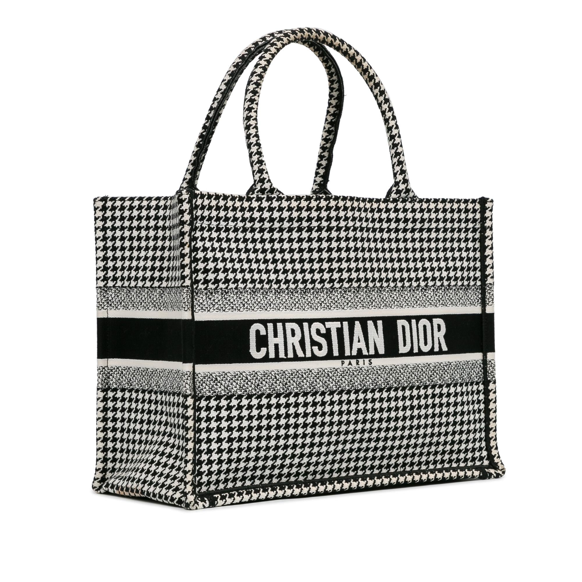Dior Medium Houndstooth Book Tote (SHG-LsZQ4L)