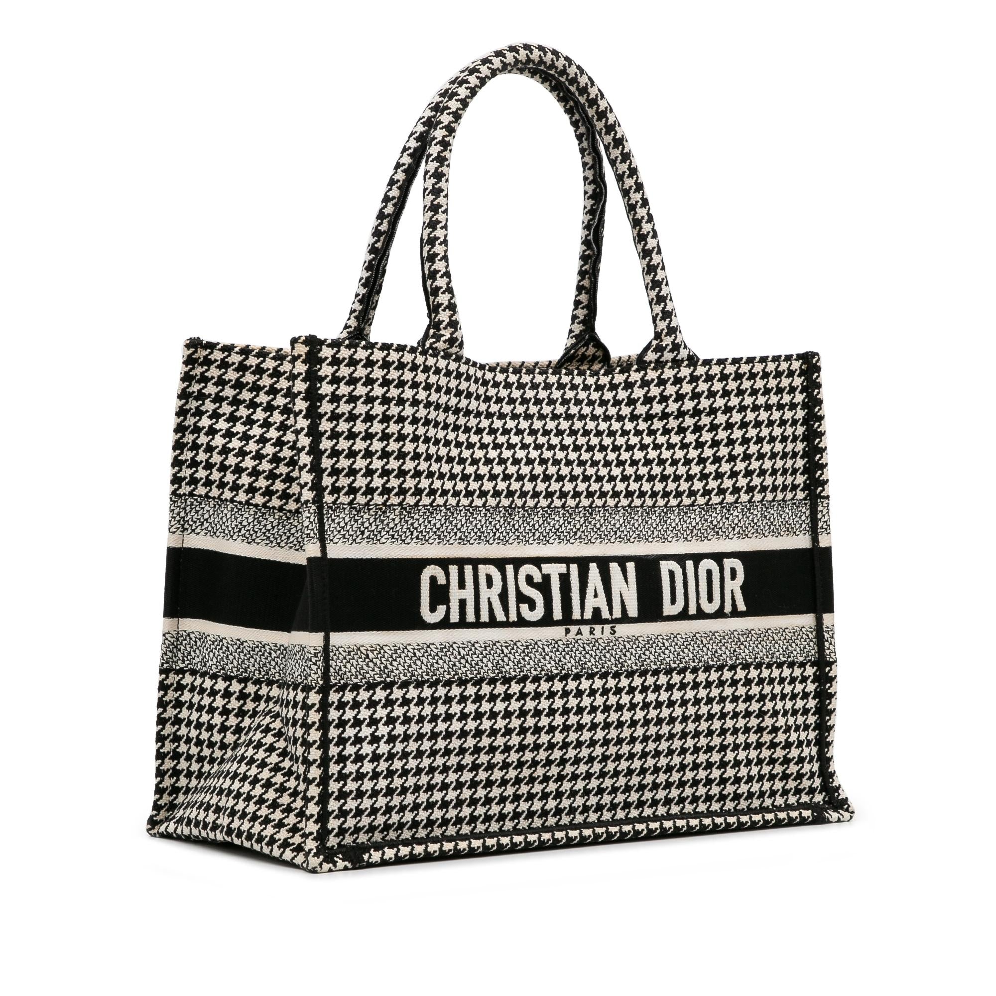 Dior Medium Houndstooth Book Tote (SHG-BUCCPt)