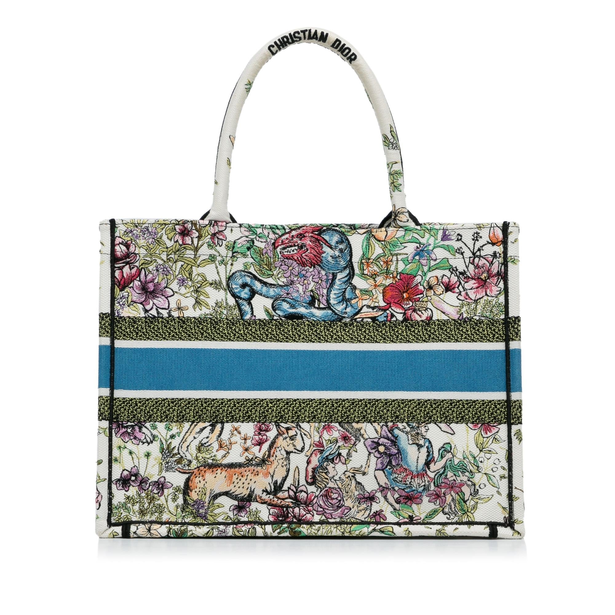 Dior Medium Latte Multicolor D-Constellation Book Tote (SHG-BjecvA)