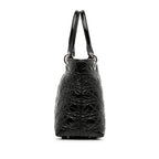 Dior Medium Patent Cannage Lady Dior Soft Shopping Tote (SHG-l67PuF)
