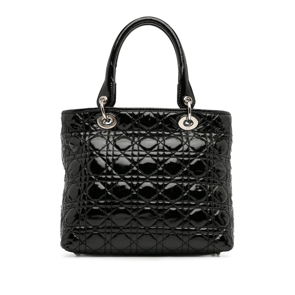 Dior Medium Patent Cannage Lady Dior Soft Shopping Tote (SHG-l67PuF)