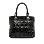 Dior Medium Patent Cannage Lady Dior Soft Shopping Tote (SHG-l67PuF)