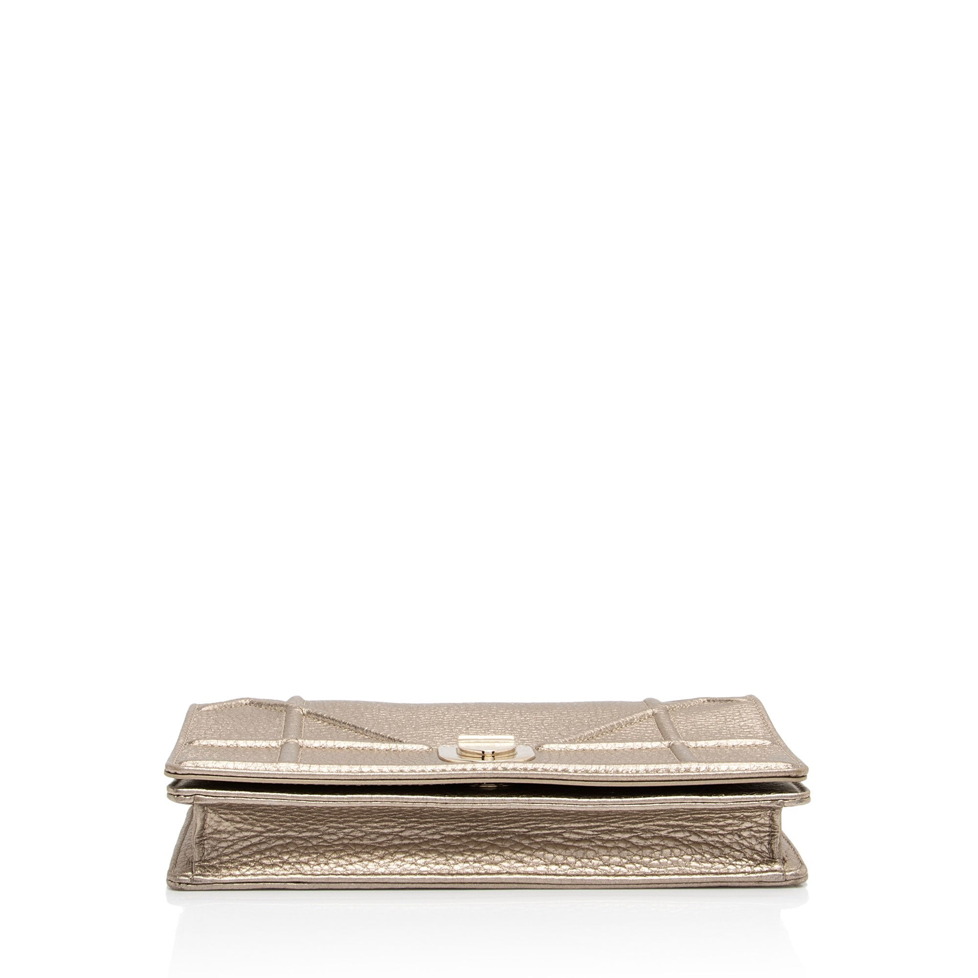 Dior Metallic Calfskin Diorama Wallet on Chain (SHF-fyOwgL)