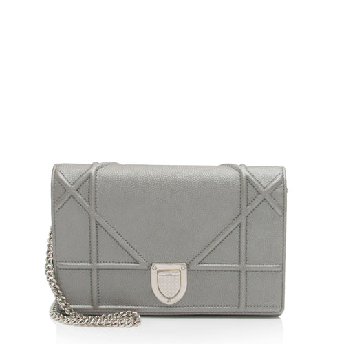 Dior Metallic Calfskin Diorama Wallet on Chain (SHF-gYNgyA)