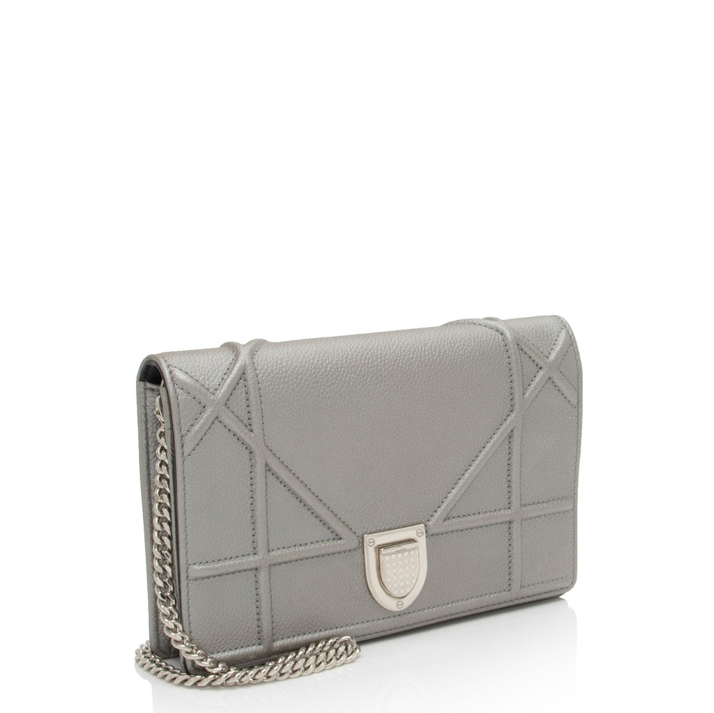 Dior Metallic Calfskin Diorama Wallet on Chain (SHF-gYNgyA)