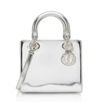 Dior Metallic Patent Leather Lady Dior Medium Tote (SHF-0TCN2U)