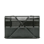 Dior Metallic Patent Microcannage Diorama Wallet on Chain (SHG-PbiarO)