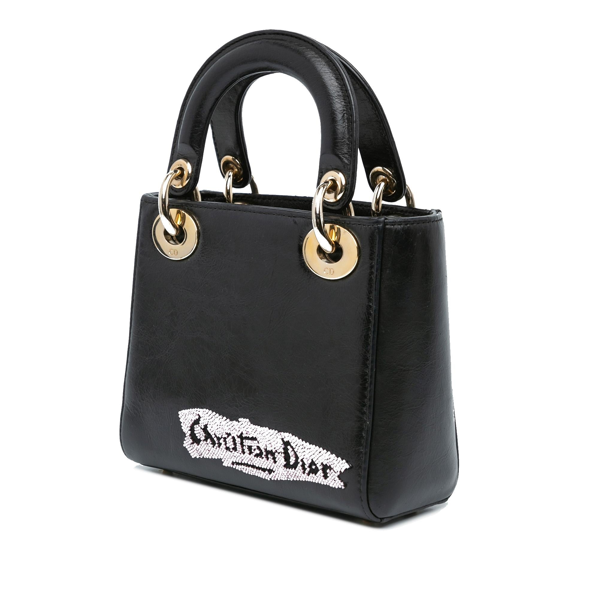 Dior Mini Beaded Calfskin Lady Dior (SHG-w6rAdL)