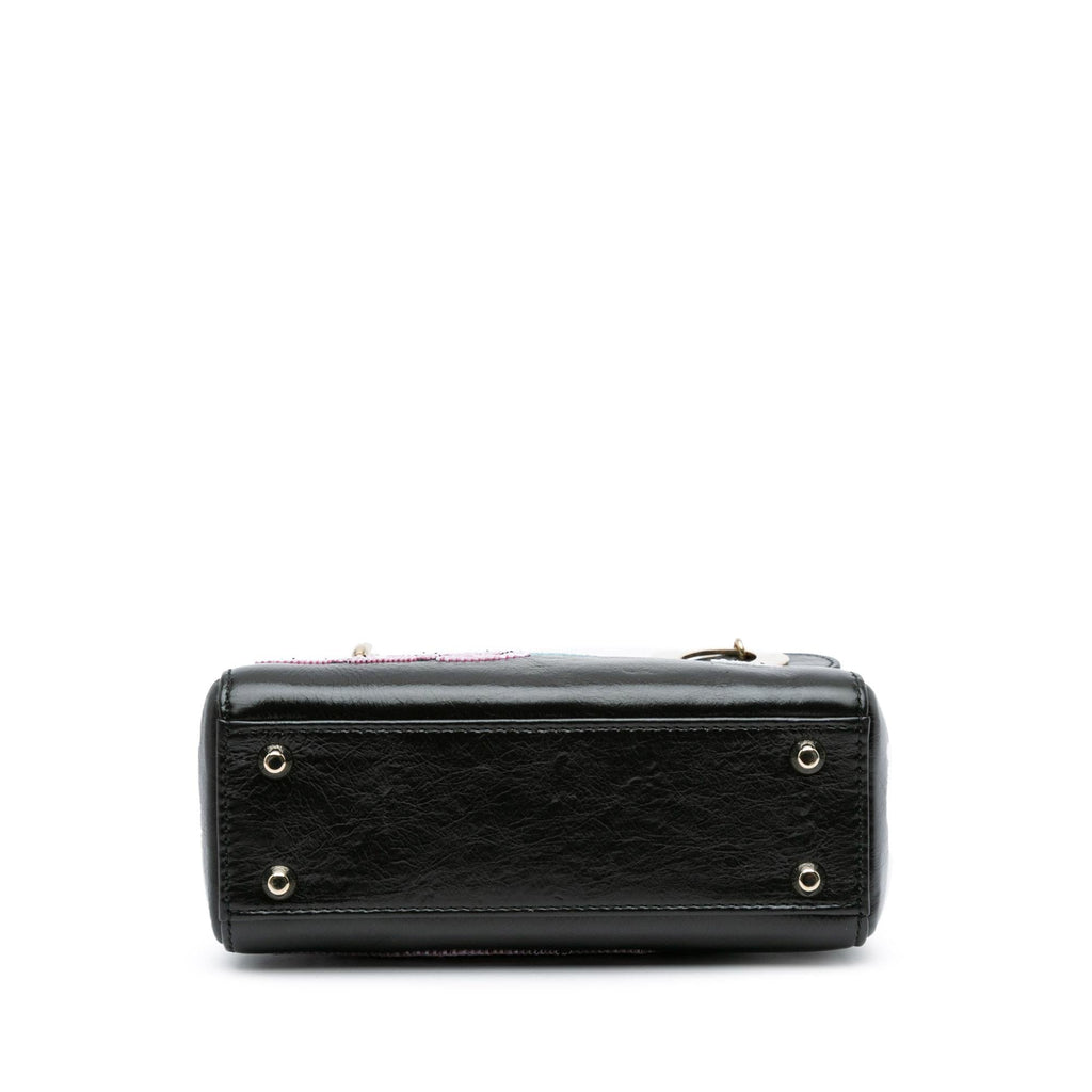 Dior Mini Beaded Calfskin Lady Dior (SHG-ylmaD1)