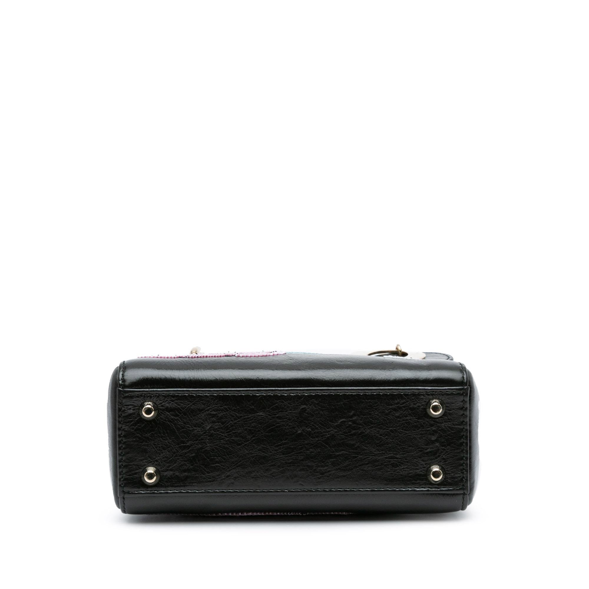 Dior Mini Beaded Calfskin Lady Dior (SHG-ylmaD1)