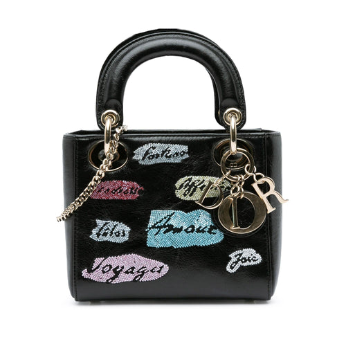 Dior Mini Beaded Calfskin Lady Dior (SHG-ylmaD1)