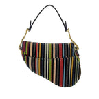 Dior Mini Beaded Canvas Striped Saddle (SHG-uTwXUN)