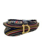 Dior Mini Beaded Canvas Striped Saddle (SHG-uTwXUN)