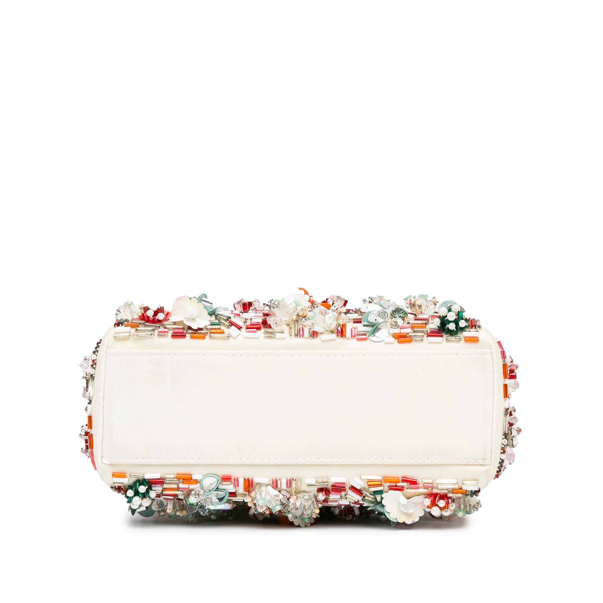 Dior Mini Beaded Embellished Satin Lady Dior (SHG-cObozK)