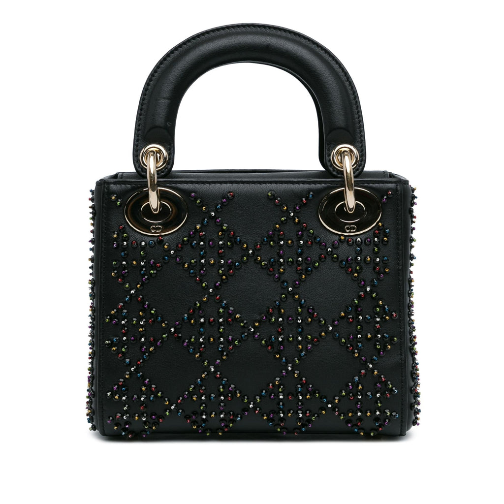 Dior Mini Beaded Lambskin Cannage Lady Dior (SHG-T5wYHY)