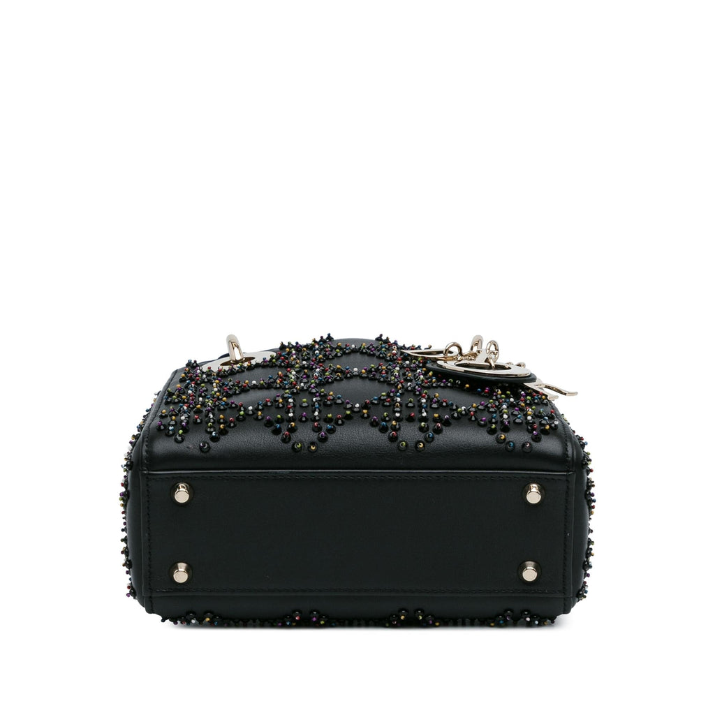 Dior Mini Beaded Lambskin Cannage Lady Dior (SHG-T5wYHY)