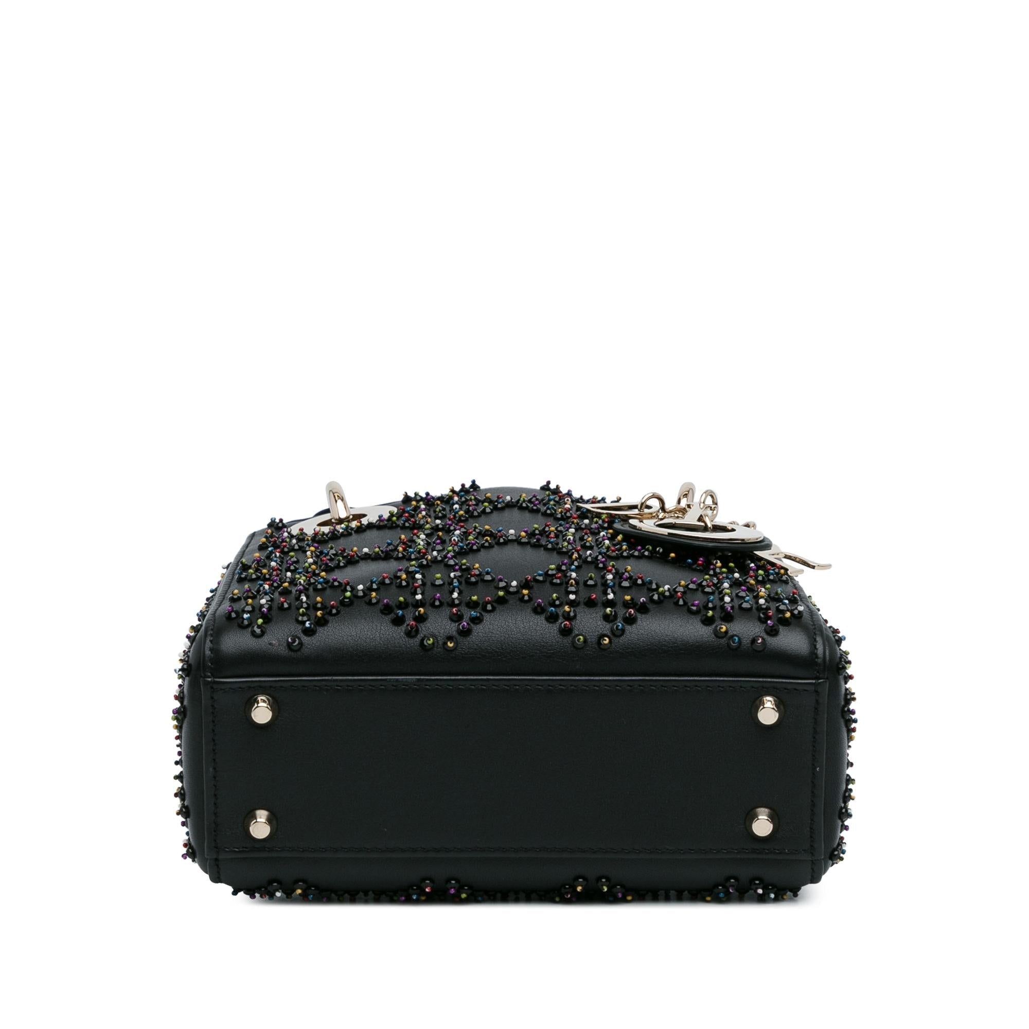 Dior Mini Beaded Lambskin Cannage Lady Dior (SHG-T5wYHY)