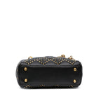 Dior Mini Calfskin Cannage Studded Supple Lady Dior (SHG-DxUBDm)