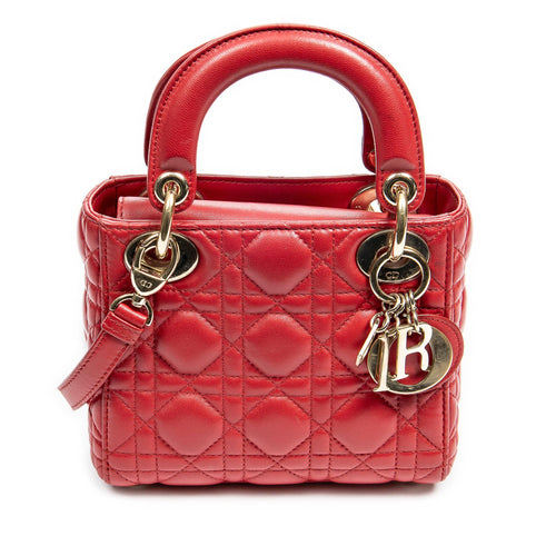 Dior Mini Cannage Lambskin Lady Dior (SHG-prKoEh)