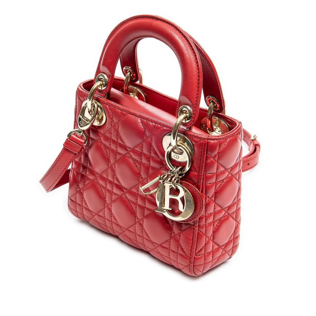 Dior Mini Cannage Lambskin Lady Dior (SHG-prKoEh)
