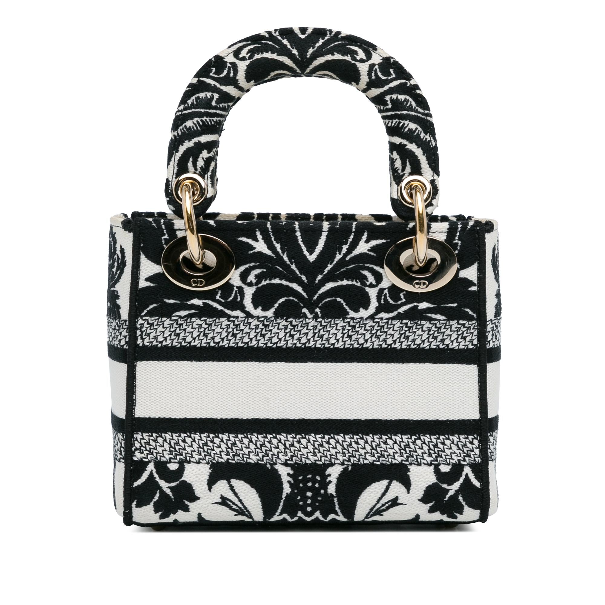 Dior Mini Embroidered Canvas Lady D-Lite (SHG-rfOZmE)