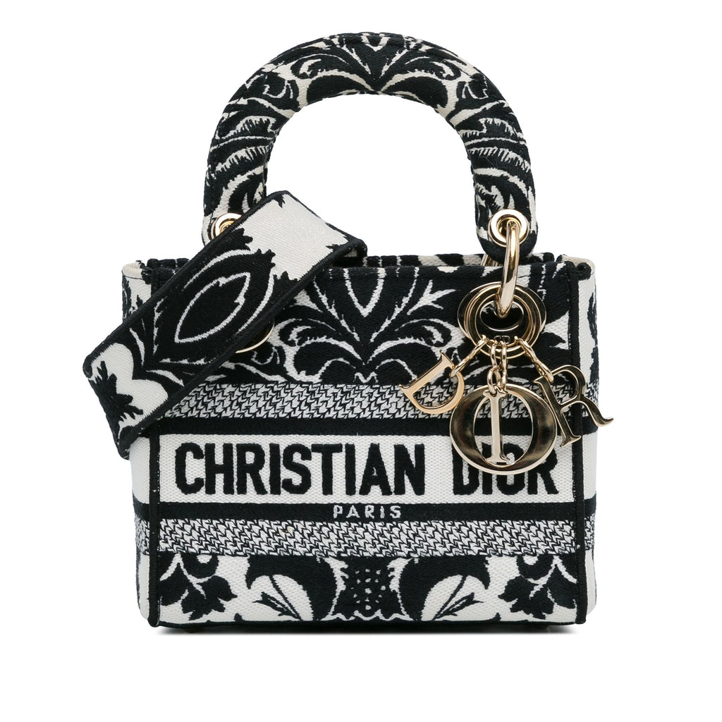 Dior Mini Embroidered Canvas Lady D-Lite (SHG-rfOZmE)
