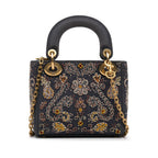 Dior Mini Embroidered Denim Lady Dior (SHG-eSDCMM)