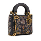 Dior Mini Embroidered Denim Lady Dior (SHG-eSDCMM)
