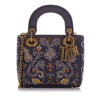 Dior Mini Embroidered Denim Lady Dior (SHG-WlCg5e)