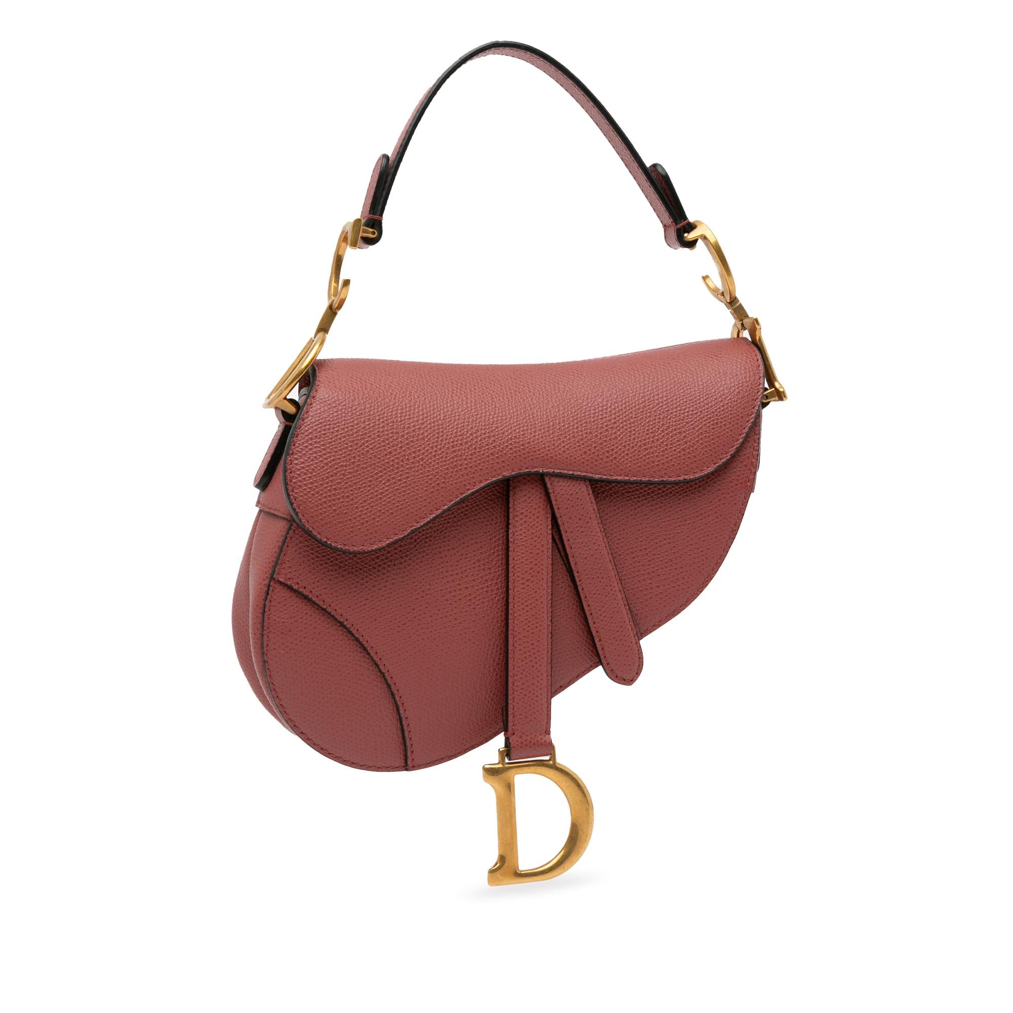 Dior Mini Grained Calfskin Saddle Bag (SHG-fpraI5)