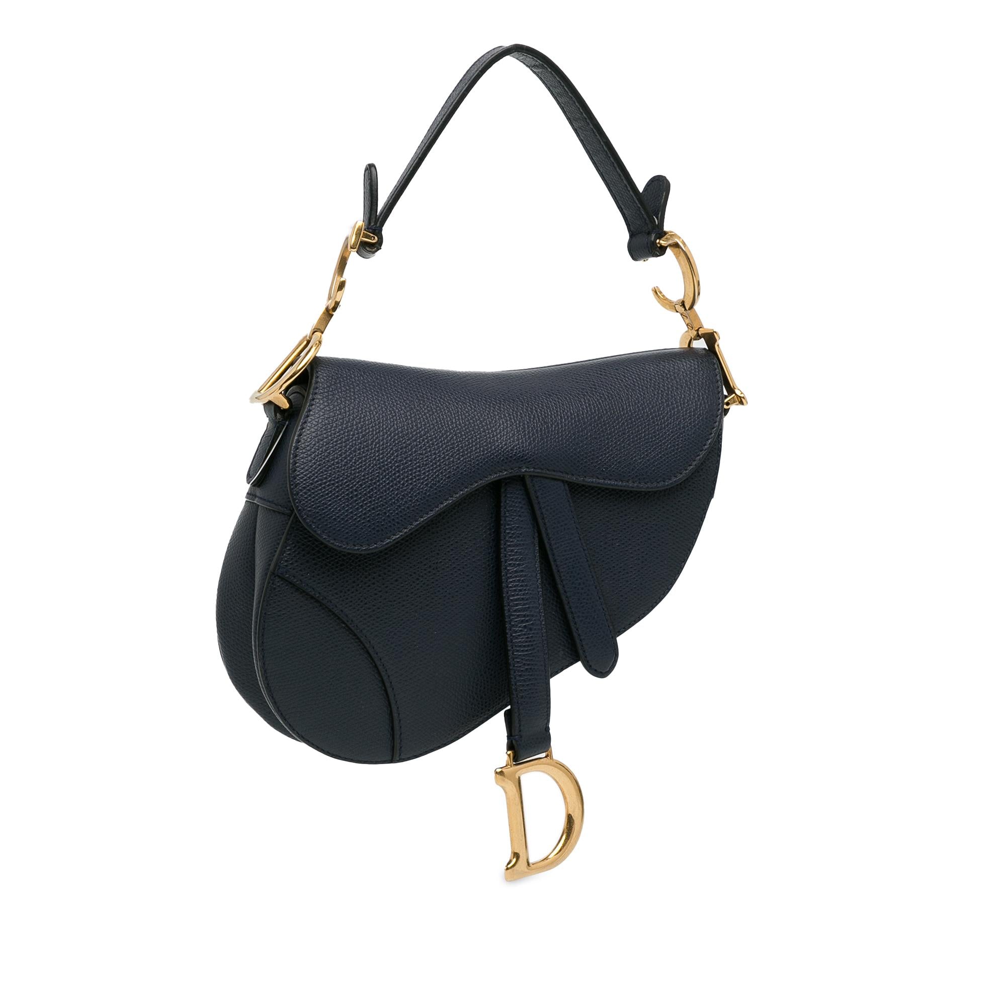 Dior Mini Grained Calfskin Saddle Bag (SHG-Mm6ZEe)