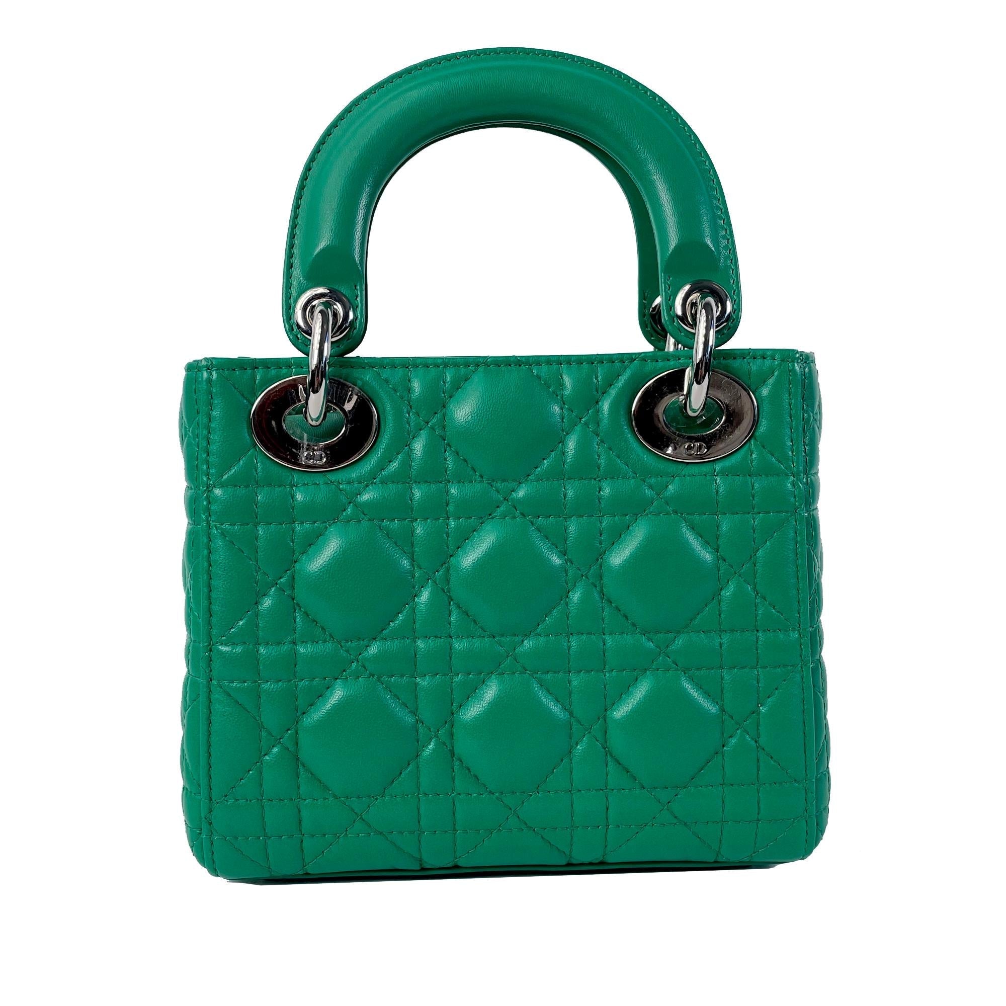 Dior Mini Lambskin Cannage Lady Dior (SHG-UyMeOy)