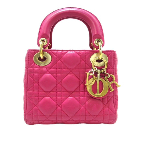 Dior Mini Lambskin Cannage Lady Dior (SHG-yft1UI)