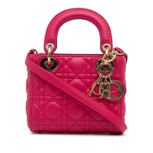 Dior Mini Lambskin Cannage Lady Dior (SHG-wGrjFc)