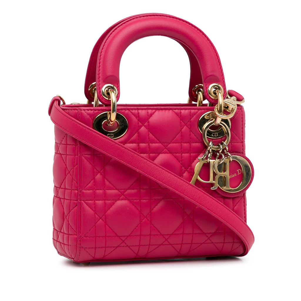 Dior Mini Lambskin Cannage Lady Dior (SHG-wGrjFc)