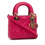 Dior Mini Lambskin Cannage Lady Dior (SHG-wGrjFc)