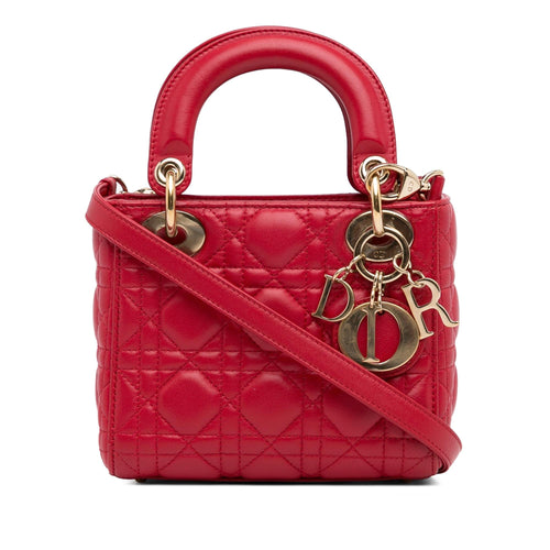 Dior Mini Lambskin Cannage Lady Dior (SHG-xpSv3N)