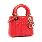 Dior Mini Lambskin Cannage Lady Dior (SHG-ERwhNq)