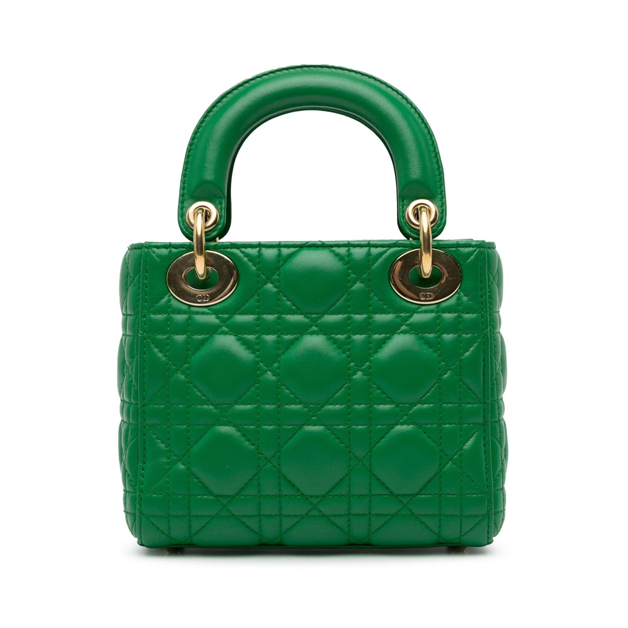 Dior Mini Lambskin Cannage Lady Dior (SHG-Lllqu0)