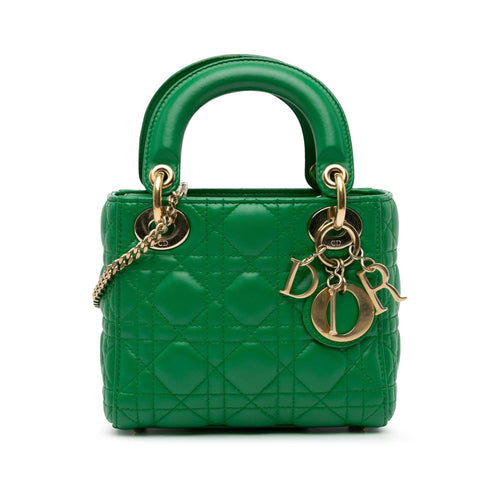 Dior Mini Lambskin Cannage Lady Dior (SHG-Lllqu0)