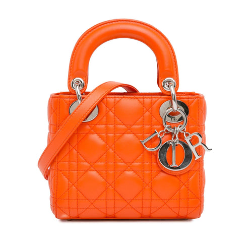 Dior Mini Lambskin Cannage Lady Dior (SHG-l3XSvR)