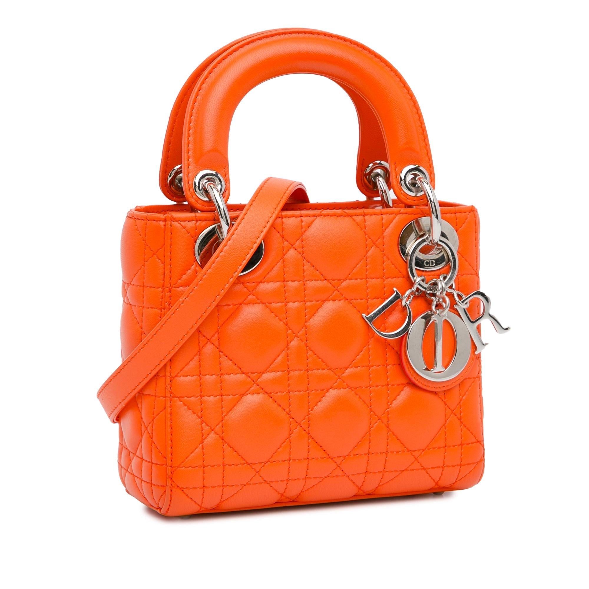 Dior Mini Lambskin Cannage Lady Dior (SHG-l3XSvR)