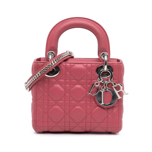 Dior Mini Lambskin Cannage Lady Dior (SHG-EiRsFh)