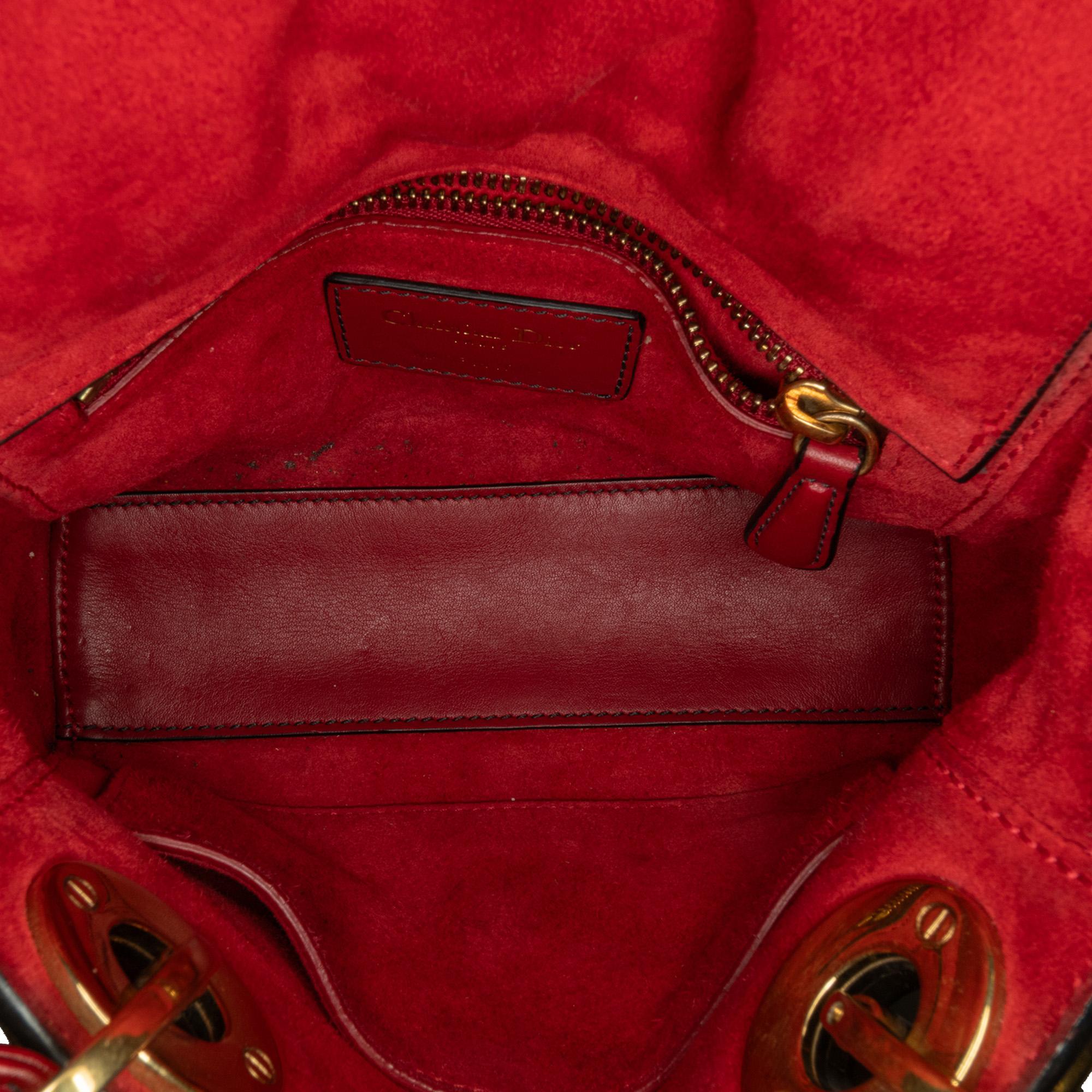 Dior Mini Lambskin Cannage Studded Supple Lady Dior (SHG-eybgJi)