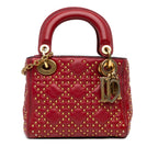 Dior Mini Lambskin Cannage Studded Supple Lady Dior (SHG-eybgJi)