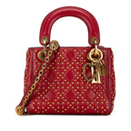 Dior Mini Lambskin Cannage Studded Supple Lady Dior (SHG-fo71iV)