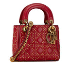 Dior Mini Lambskin Cannage Studded Supple Lady Dior (SHG-fo71iV)