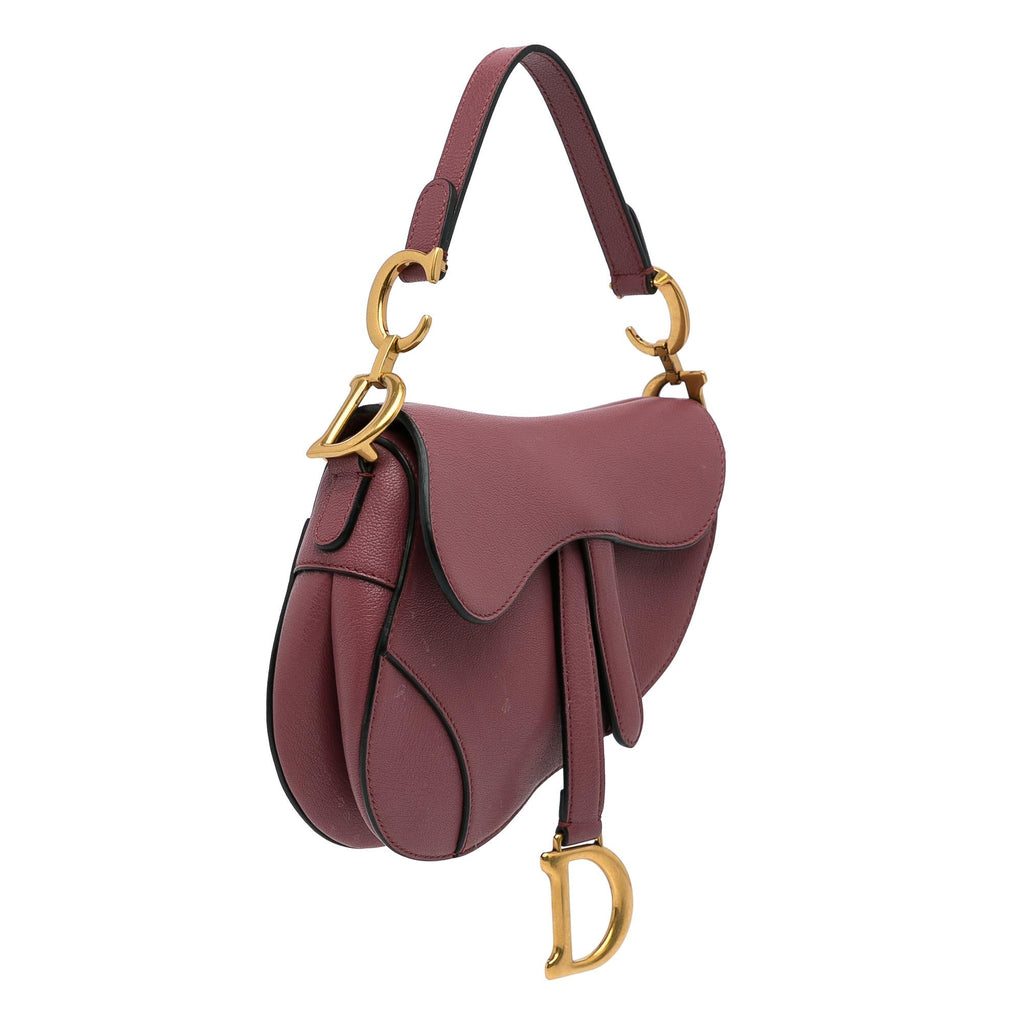 Dior Mini Leather Saddle Bag (SHG-WU9mOF)