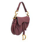 Dior Mini Leather Saddle Bag (SHG-WU9mOF)